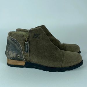 Sorel Women's Taupe Major Low NL2161-245 Leather Ankle Chelsea Boots Sz 10